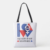 Custom Equality Is Not Negotiable Women's Day  トートバッグ (裏面)