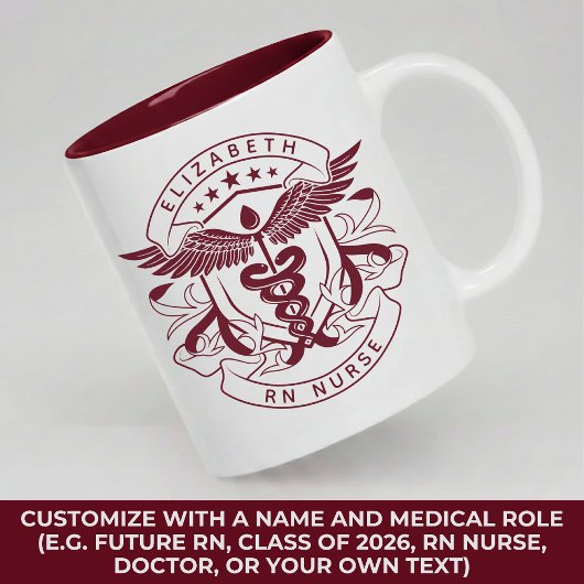 Custom ER Nurse Mug Graduation Gift for RN Nurse ツートーンマグカップ