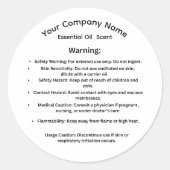 Custom Essential Oil Warning Labels – Aromatherapy ラウンドシール (正面)