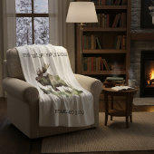 Custom "Established 1979" Watercolor Moose Sherpa シェルパブランケット