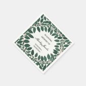 Custom Eucalyptus Funeral wreath Elegant Memorial スタンダードカクテルナプキン (角)