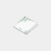 Custom Eucalyptus Watercolor Botanical Sticky Note ポストイット (アングル)