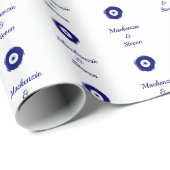 Custom Evil Eye Couple Wedding Bride Groom Gift ラッピングペーパー (ロールコーナー)