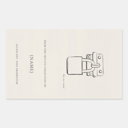 Custom Ex Libris Bookplate Sticker | Dark Academia 長方形シール (正面)