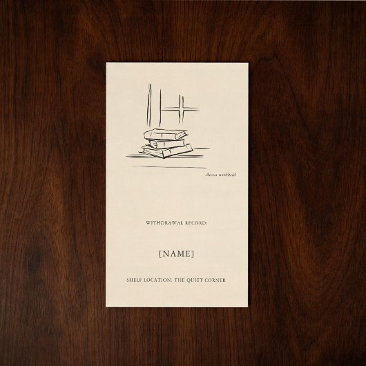 Custom Ex Libris Bookplate Sticker | Dark Academia 長方形シール