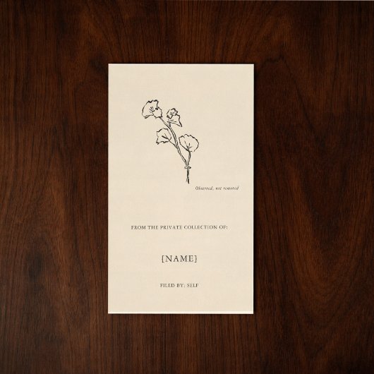 Custom Ex Libris Bookplate Sticker | Dark Academia 長方形シール