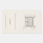 Custom Ex Libris Bookplate Sticker | Dark Academia 長方形シール (正面)