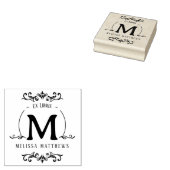 Custom Ex Libris Monogram Book Plate ラバースタンプ (押印)