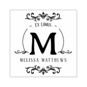 Custom Ex Libris Monogram Book Plate ラバースタンプ (インプリント)