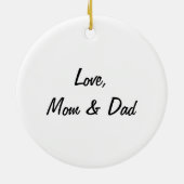 Custom Expectant Couple With Dog Ornament セラミックオーナメント (裏面)