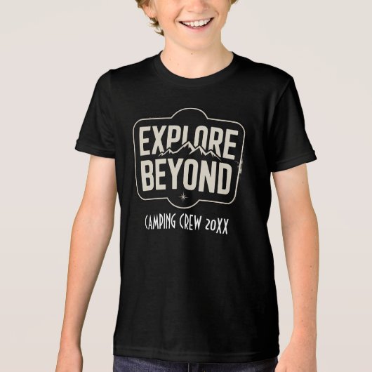 Custom Explore Beyond Camping Crew 2026 トライブレンドＴシャツ (正面)