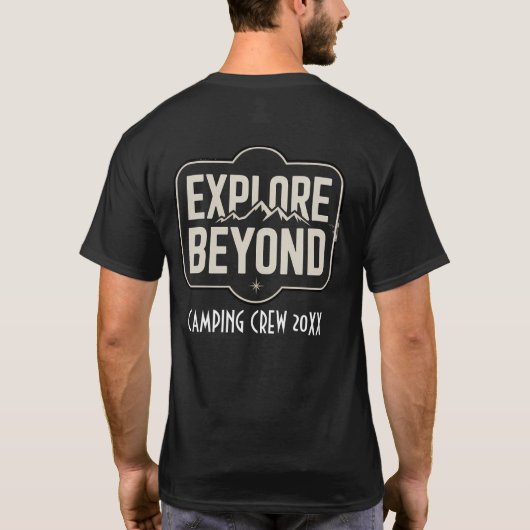 Custom Explore Beyond Camping Crew 2026 Tシャツ (裏面)