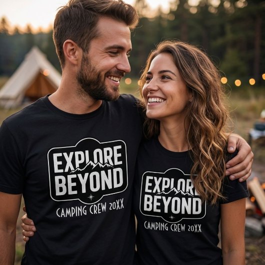 Custom Explore Beyond Camping Crew 2026 Tシャツ