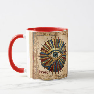 Custom Eye of Horus with Hieroglyphs Spiritual マグカップ