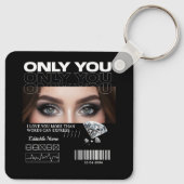 Custom Eyes Image & Name | Personalized キーホルダー (裏面)