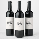 Custom Fabulous Fifity Food and Beverage Label Set ワインラベル (ボトル)
