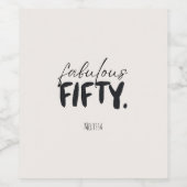 Custom Fabulous Fifity Food and Beverage Label Set ワインラベル (シングルラベル)