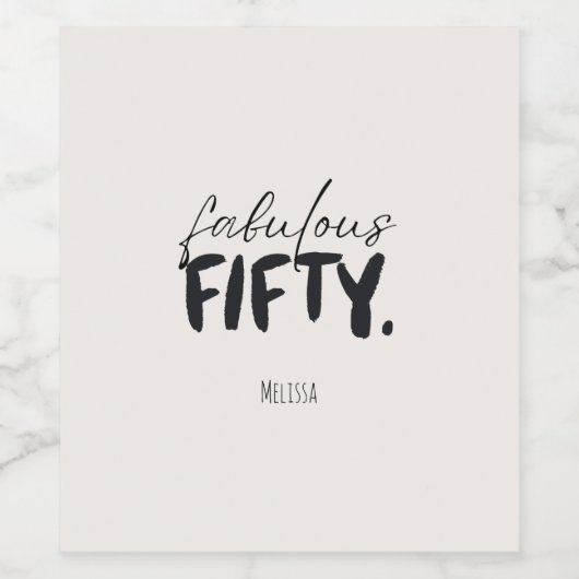 Custom Fabulous Fifity Food and Beverage Label Set ワインラベル (シングルラベル)