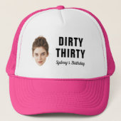 Custom Face 30th 40th 50th 60th 70th Birthday Pary キャップ (正面)