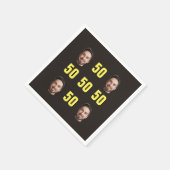 Custom Face 50th Birthday Fun Photo スタンダードカクテルナプキン (角)