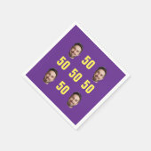 Custom Face 50th Birthday Fun Photo Humor スタンダードカクテルナプキン (角)