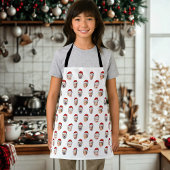 Custom Face Apron, Santa Hat 4 Photos Christmas エプロン