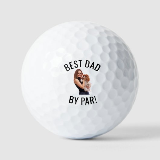 Custom Face Best Dad By Par New Dad Personalized G ゴルフボール (正面)