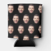 Custom Face Birthday Favors Bachelor Party Black 缶クーラー (正面)