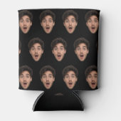 Custom Face Birthday Favors Bachelor Party Black  缶クーラー (正面)
