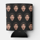 Custom Face Birthday Favors Bachelor Party Black  缶クーラー (裏面)