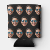 Custom Face Birthday Favors Bachelor Party Black  缶クーラー (裏面)