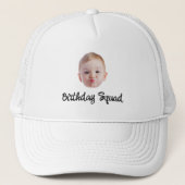 Custom Face Birthday Hat Personalized Photo Party キャップ (正面)