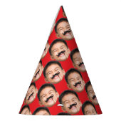 Custom Face Birthday Red パーティーハット (左)