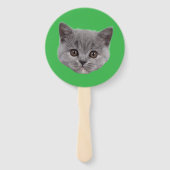Custom Face Cat Cutout Bachelorette Party Birthday ハンドファン (正面)