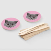 Custom Face Cat Cutout Bachelorette Party Birthday ハンドファン (組立なし)