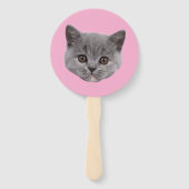 Custom Face Cat Cutout Bachelorette Party Birthday ハンドファン (正面)