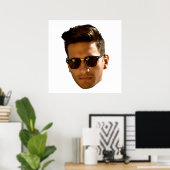 Custom Face Cutout Bachelorette Party Birthday ポスター (ホームオフィス)