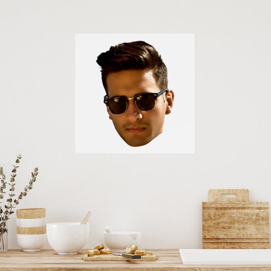 Custom Face Cutout Bachelorette Party Birthday ポスター (キッチン)