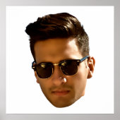 Custom Face Cutout Bachelorette Party Birthday ポスター (正面)