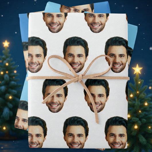 Custom Face | Funny Custom Heads Photo Gift Wrap ラッピングペーパーシート