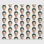 Custom Face | Funny Custom Heads Photo Gift Wrap ラッピングペーパー (フラット)