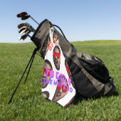 Custom Face Funny Golf Quote It Takes Balls Retro  ゴルフタオル (グリーン)