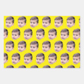Custom Face Gift Wrap | Funny Custom Heads Photo ラッピングペーパーシート (正面3)