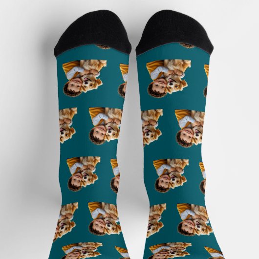 Custom Face kids pets Personalized Photo Picture ソックス (上部)