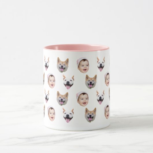 Custom Face Mug with Baby Photos マグカップ (中央)