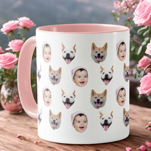 Custom Face Mug with Baby Photos マグカップ