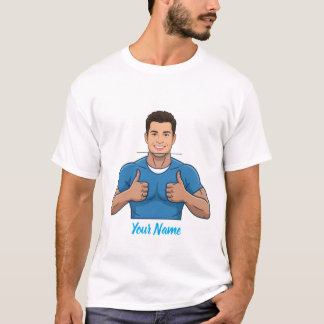 Custom Face & Name T-shirt - Personalized Gift Tシャツ