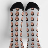 Custom Face Pattern Socks, Add Any Photo Face ソックス (上部)