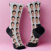 Custom Face Pattern Socks, Add Any Photo Face ソックス