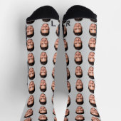Custom Face Pattern Socks, Add Any Photo Face ソックス (上部)